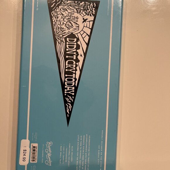 Snarky Velvet Pennant Coloring Kit with 5 Hangable Pennants and 8 Markers (new)x - Picture 7 of 12